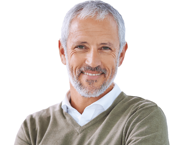 Older smiling man
